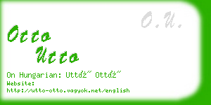 otto utto business card